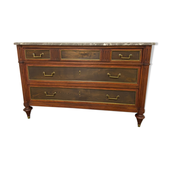 Chest of drawers Louis XVI XIX marble
