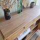 Renovated 2-door old wooden sideboard