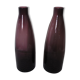 Purple glass vase duo