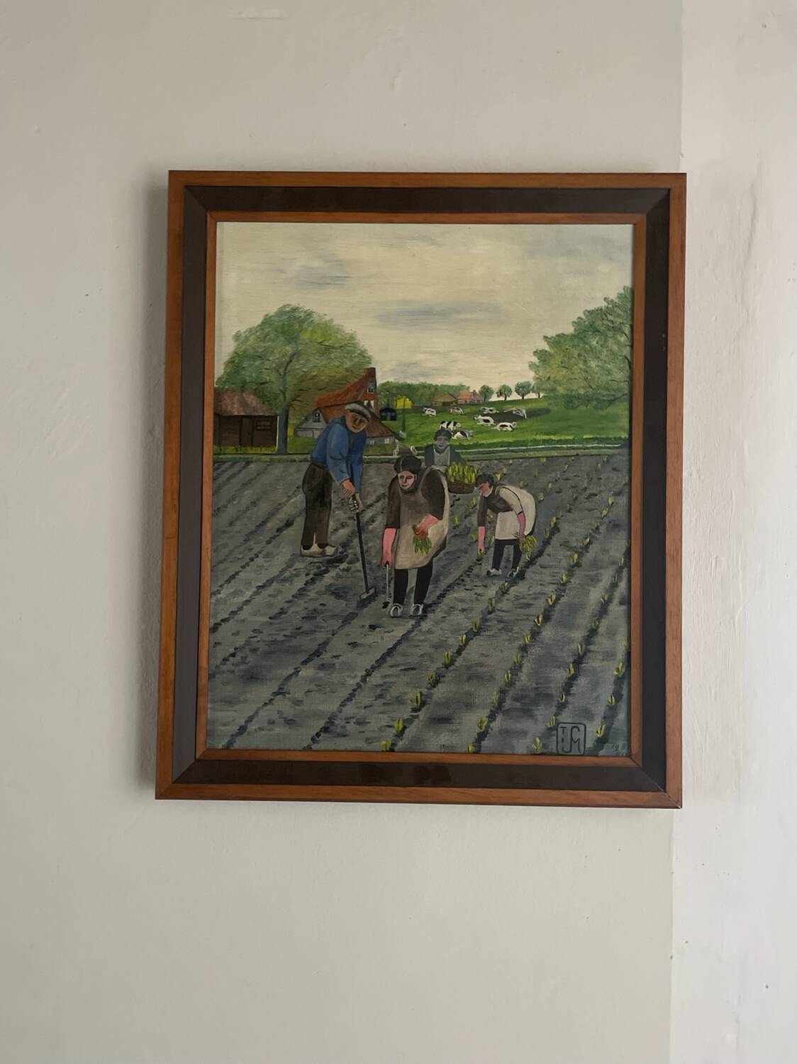 Huile sur toile naïve, milieu XXème