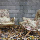 Pair of Italian club armchair from the 50s Nino Zoncada