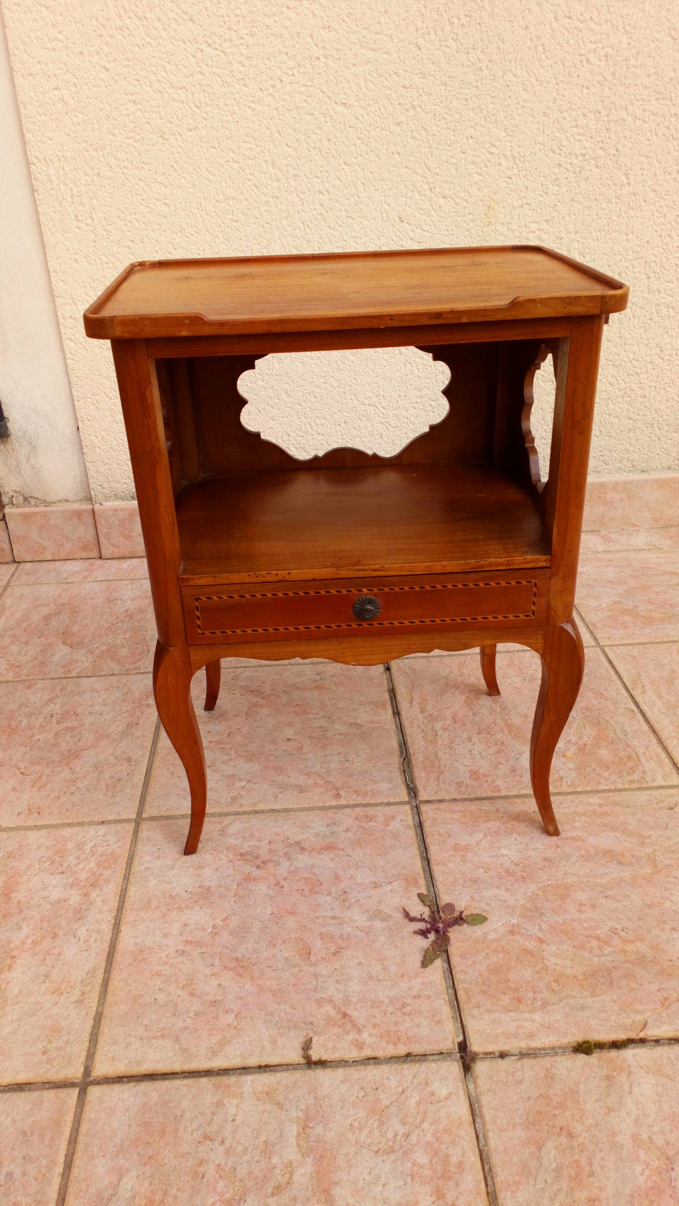 Beech bedside tables. 1930s Art Deco.