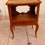 Beech bedside tables. 1930s Art Deco.
