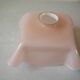 Old lampshade suspension ceiling light in pearl pink glass 26 cm vintage retro decoration