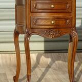 Small walnut bedside table in Louis XV style.