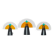 Set of 3 vintage Murano glass lamps by Gambarro & Poggi, 1980s design