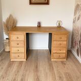 Large solid oak desk