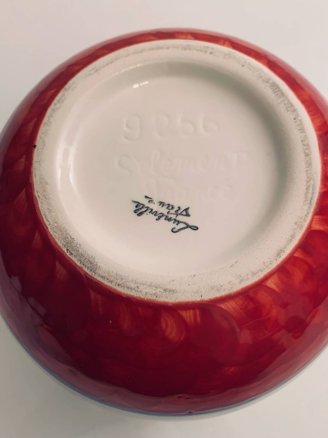 Round vase in Lunéville earthenware - "Poppy" collection