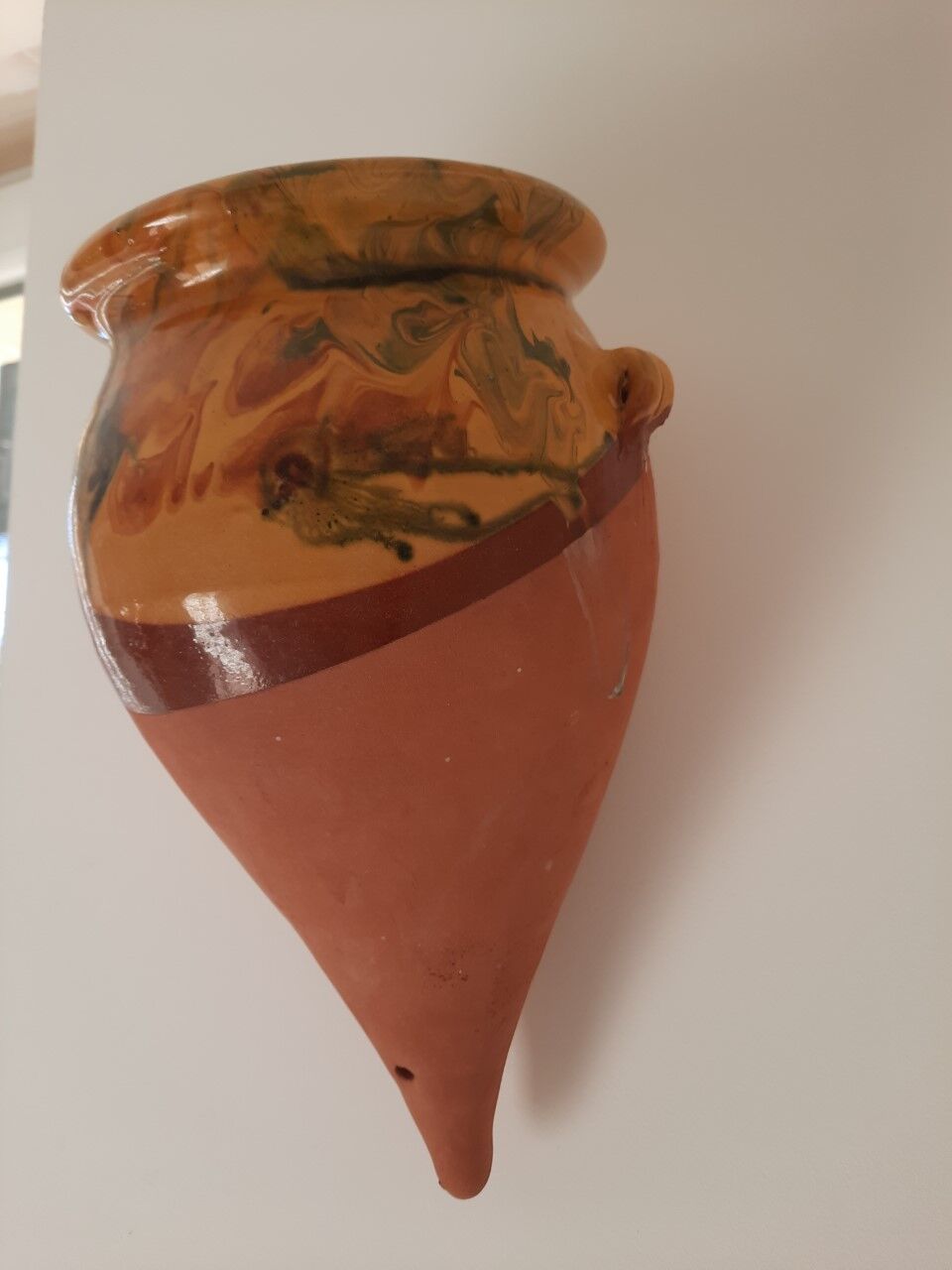 Glazed terracotta pot