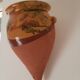 Glazed terracotta pot