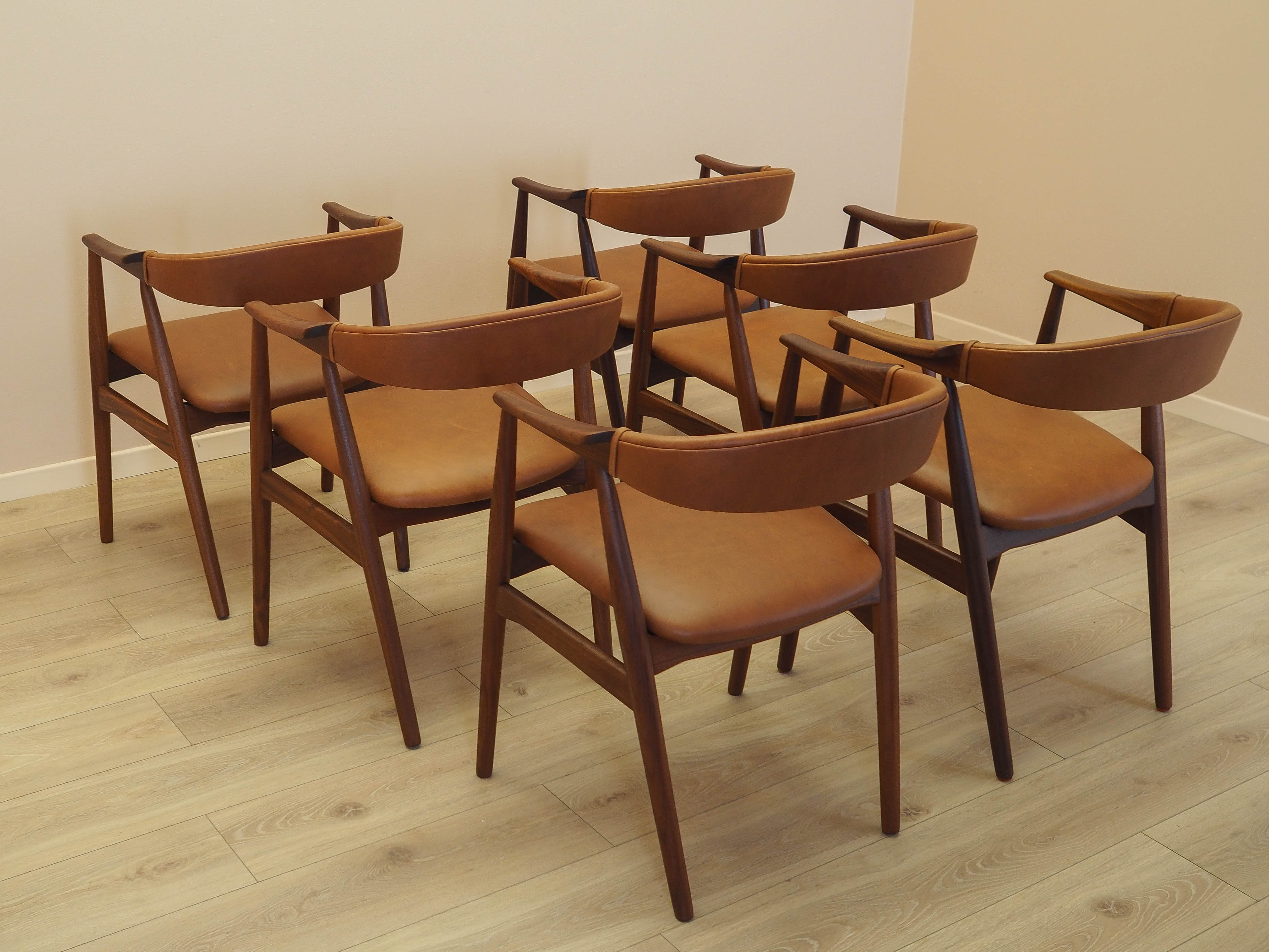 Set of six teak chairs, Danish design, 1970s, made in Denmark