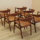Set of six teak chairs, Danish design, 1970s, made in Denmark