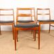 Set of 4 Danish chairs in teak and new leather model 430 by Arne Vodder.