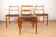 Set of 4 Danish chairs in teak and new leather model 430 by Arne Vodder.