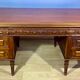 Renaissance style desk in solid oak, richly carved