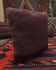Housse de coussin vintage en laine rayée marron - 41 x 43 cm