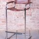 Bauhaus Bar Chair in Chromed Steel and Faux Leather, Germany, 1970s