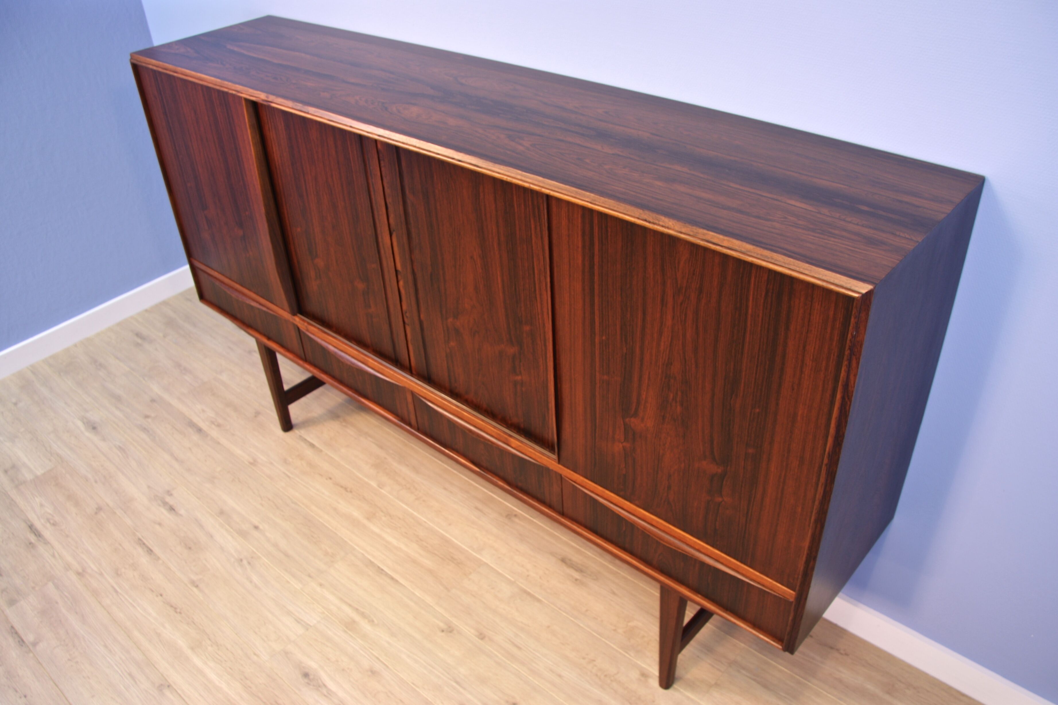 Danish higboard in rosewood by E.W. Bach for Sejling Skabe, 1960s