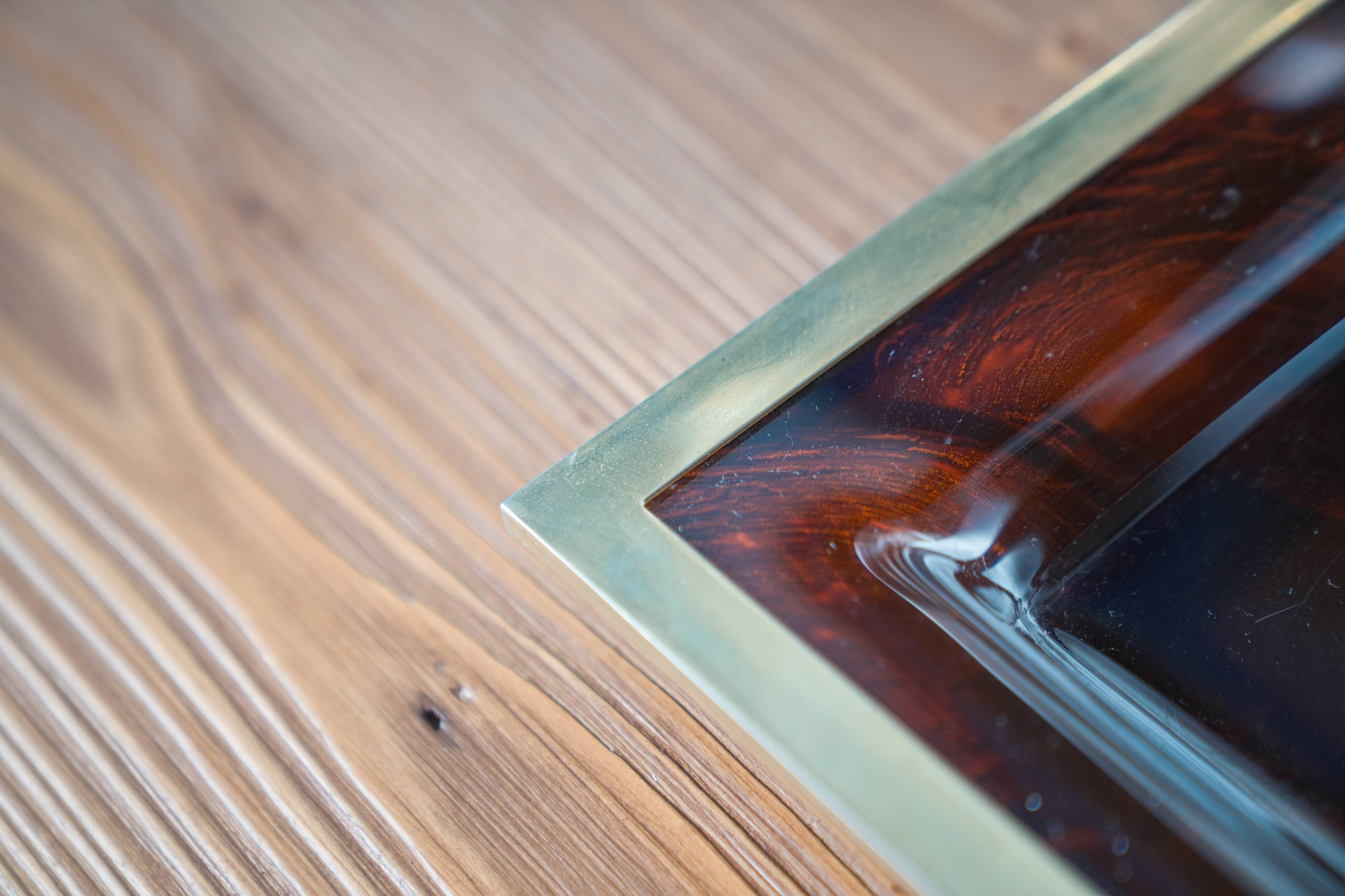 Mid-Century Christian Dior Lucite and Metal Tray - 1970s Designer Piece, France