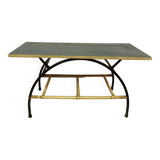 Small vintage rattan table