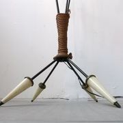 Floor lamp quafripode rope and plastic 50s vintage rockabilly floor lamp
