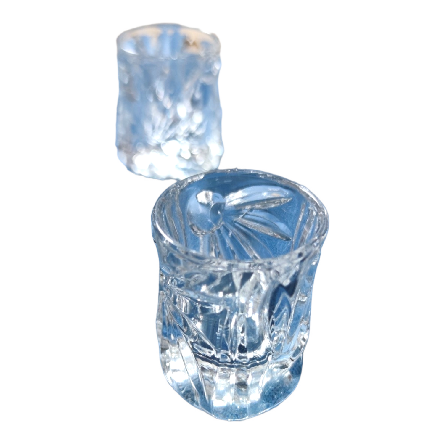 Carafe set + 6 small crystal glasses