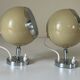 Pair wall lamp eyes ball vintage design 70 years