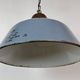 Industrial Grey Enamel and Cast Iron Pendant Light, 1960s