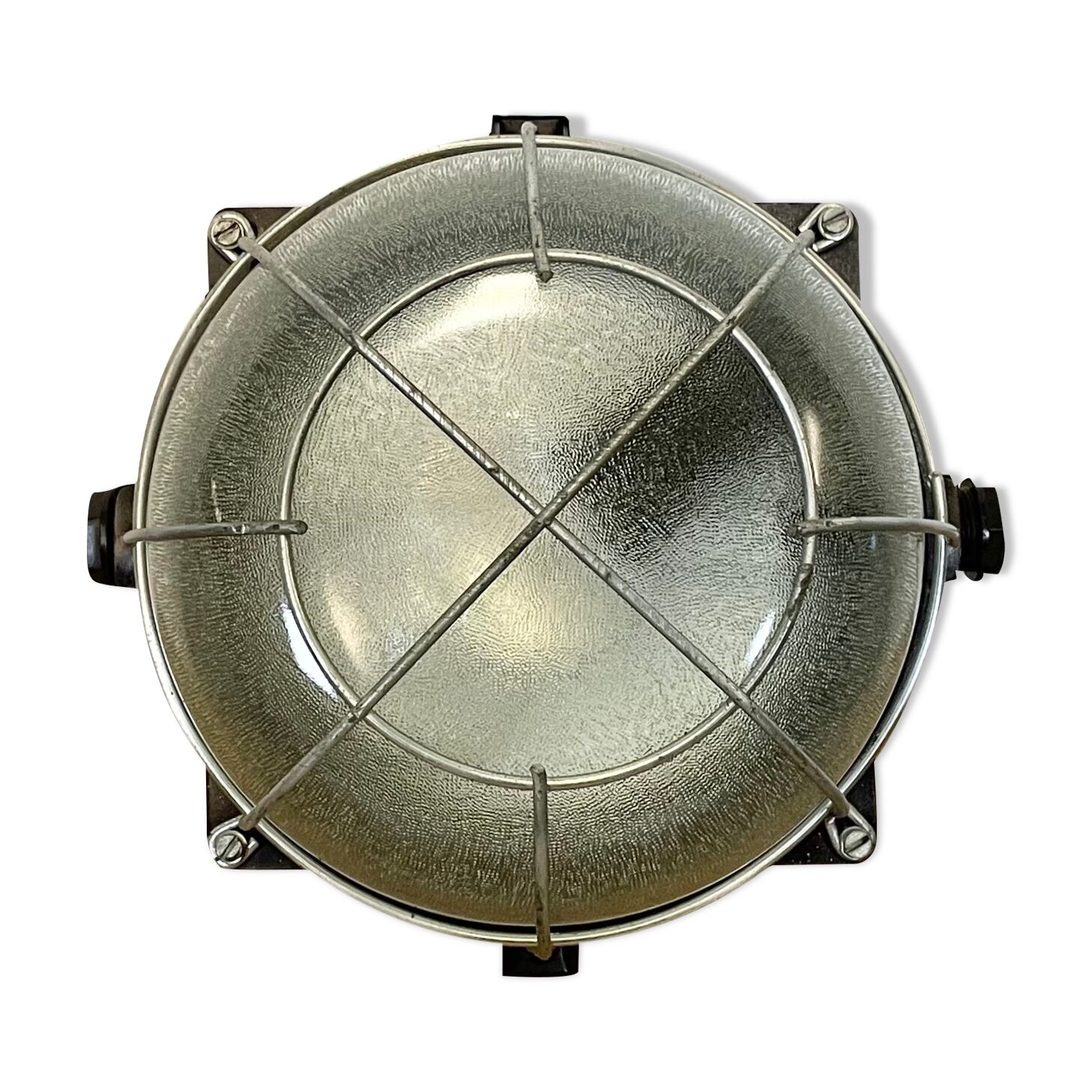 Brown Industrial Bakelite Wall or Ceiling Light, 1970s