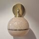 Art Deco wall light pink ball in Clichy glass with silver edging