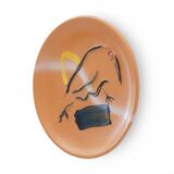 Kiwi Landscape Plate in Ceramic by Sergio Dangelo for Mazzotti Albisola, 1980s