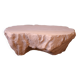 Design coffee table with travertine rock effect — unique piece hand-sculpted.