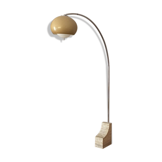 Arc floor lamp. 1970. Italy. Marble base.