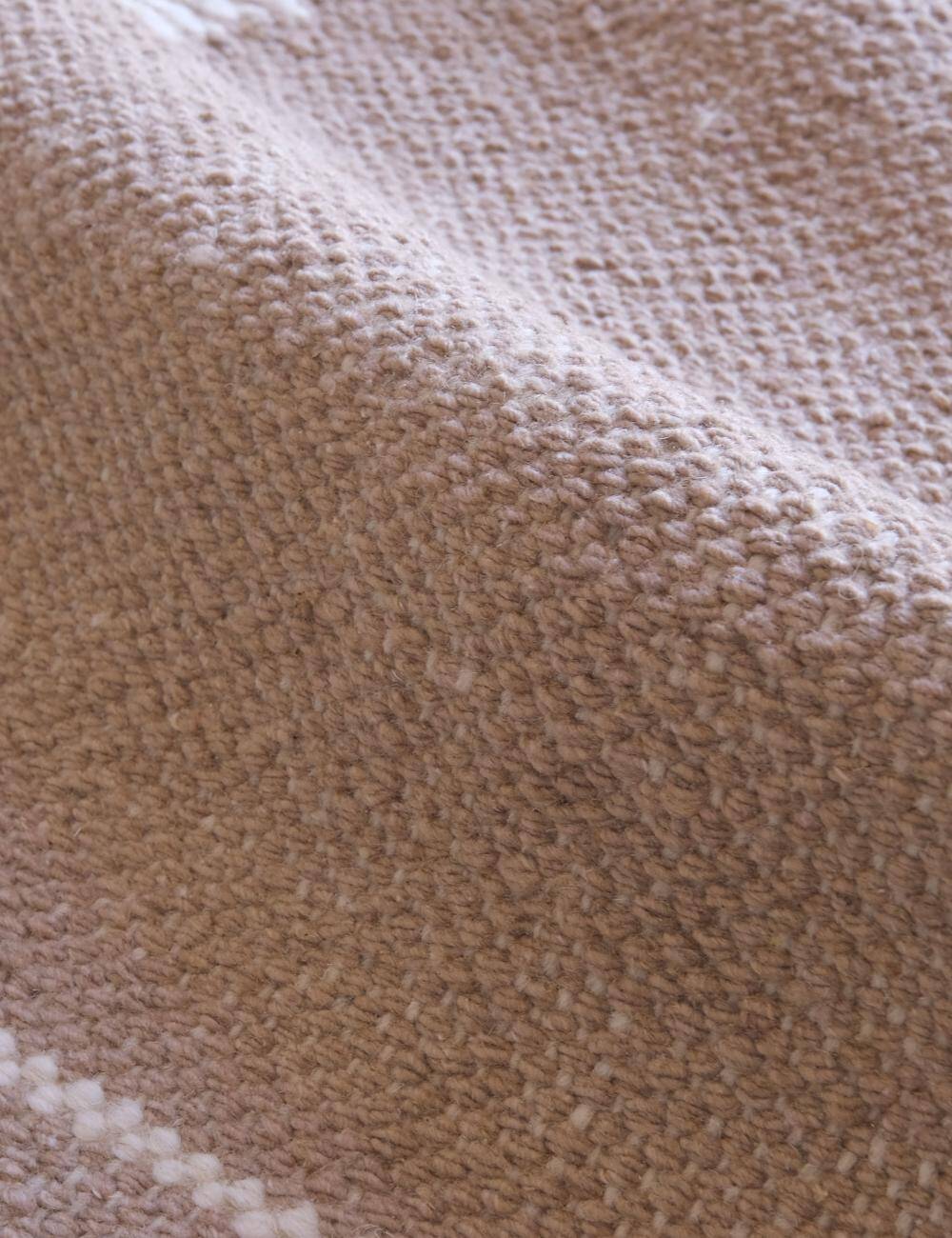 Beige Kilim Rug - 255 x 106 cm