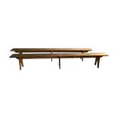 Pair of old wooden farmbench 3m