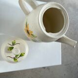 Vintage sunflower teapot Sarreguemines model Farandole H:20cm