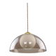 Space-age Italian Brass, Opaline and Plexiglass Pendant Lamp