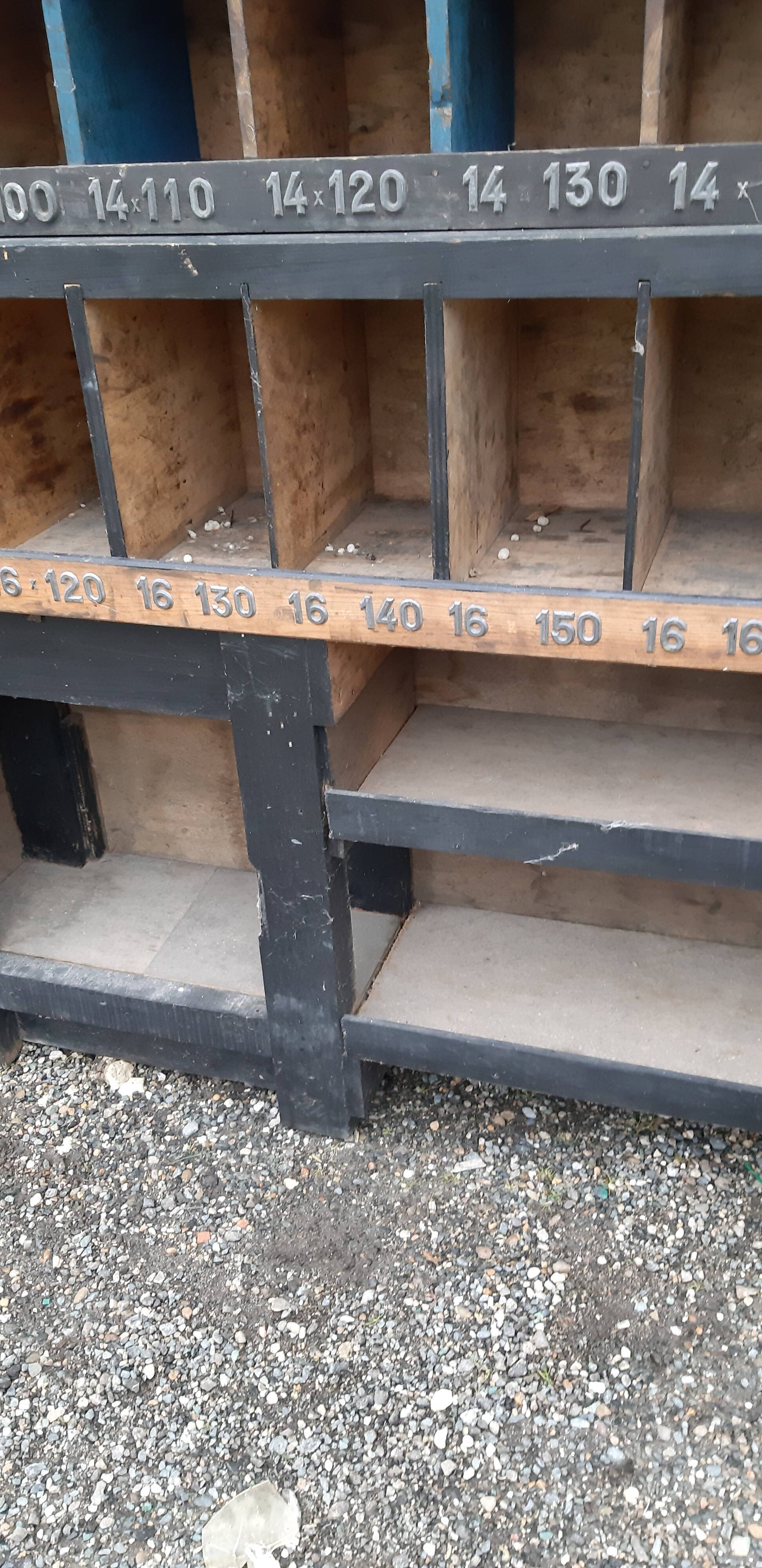 Furniture of trade wood of hardware