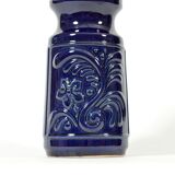 1960s blue pottery vase