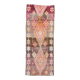 3x7 Brown Hot Pink Turkish Vintage Runner Rug, 92x227Cm