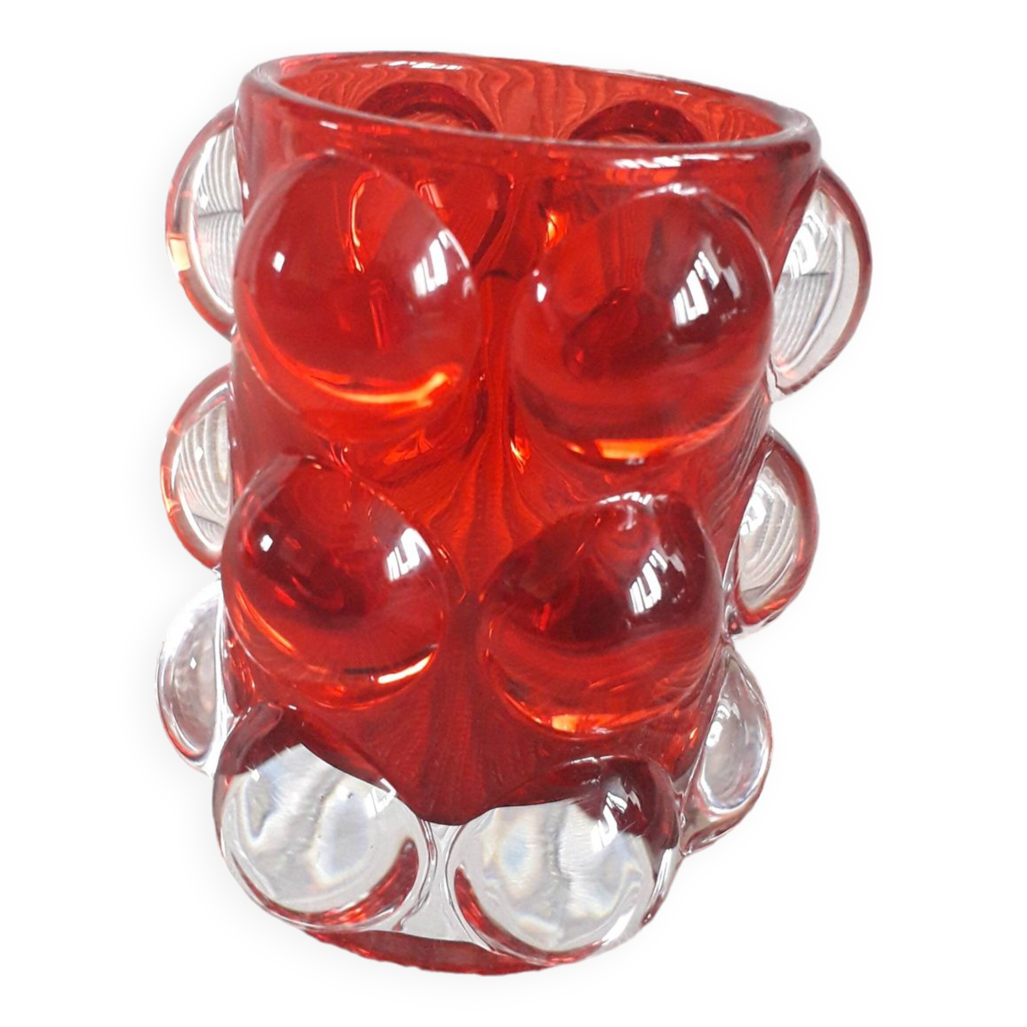 Very original vintage vase with bubble decoration