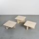 Set of three nesting tables in travertine, Italy circa 1970.