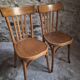 Set of 4 antique French bistro chairs by Mahieu & Guillaume, circa 1930.