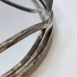 Round Tray In Silver Metal And Mirror