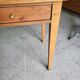 Bureau plateau cuir avec 2 tiroirs en merisier