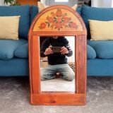 Vintage solid oak mirror from the 70s/80s by Nicole Minck 70*41cm