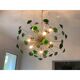Suspension ovale en verre de murano vert « coni » spoutnik