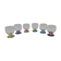 Suite de 6 verres en verre soufflé multicolore