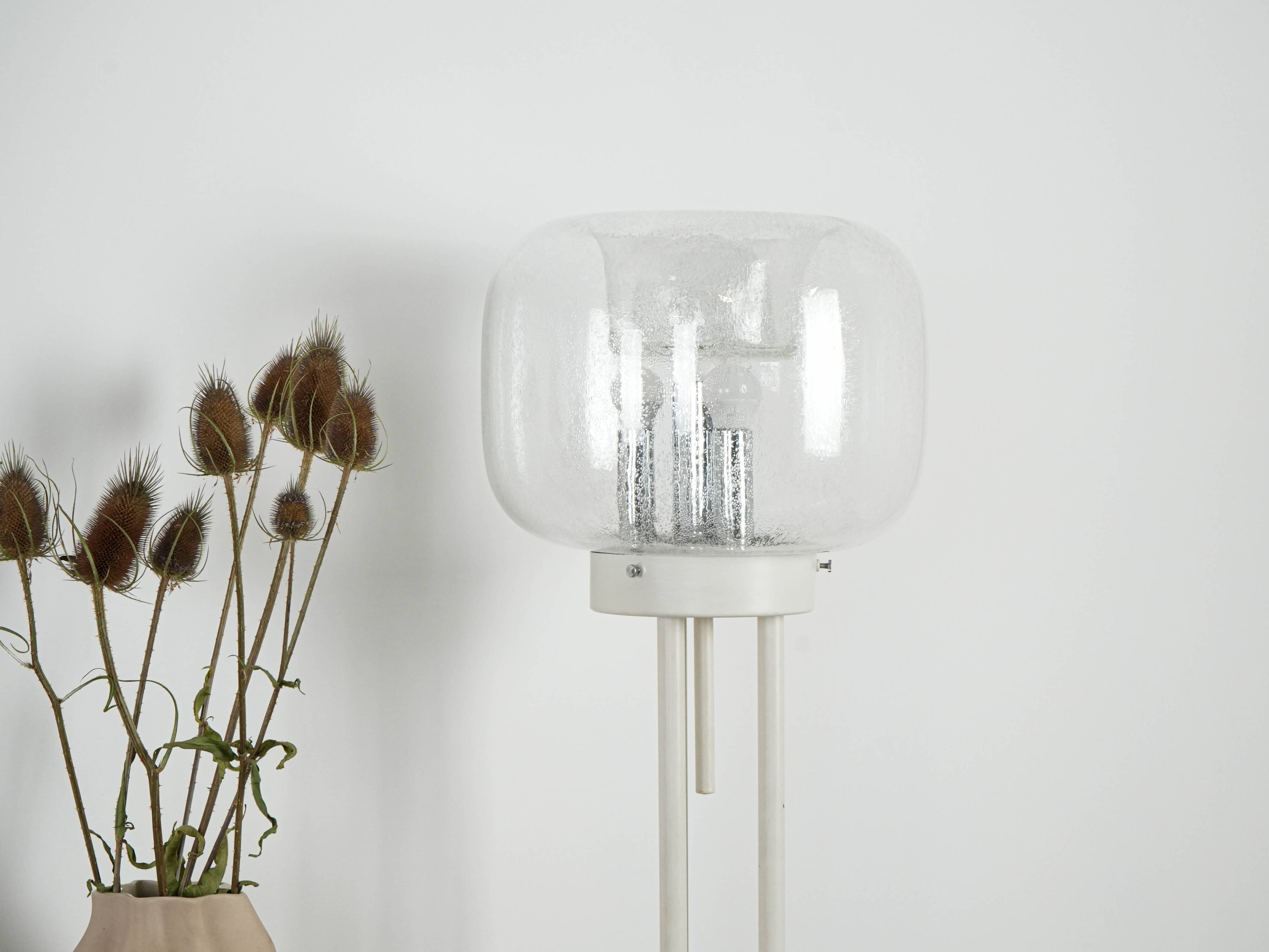 Lampadaire, verre de Murano, design italien, années 1970, fabriqué en Italie