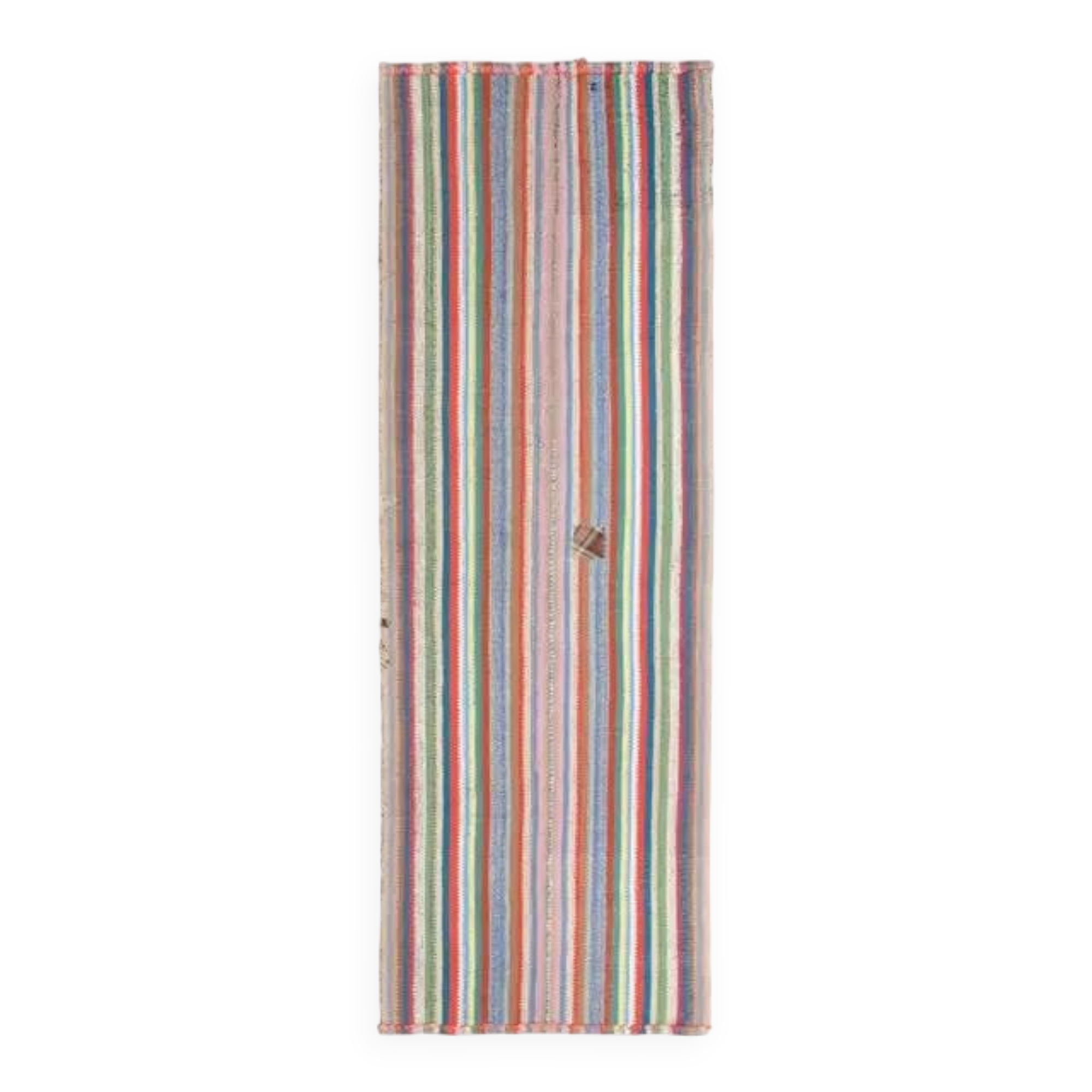Vintage Turkish Oushak Handmade Wool & Cotton Pink Runner Rug 77x224
